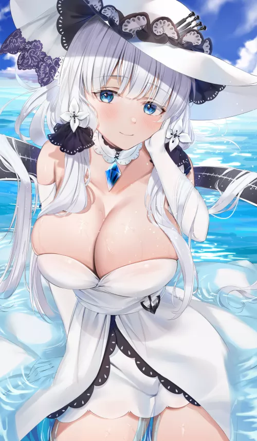 Shkikkan-sama, would you care to join me for tea and sandwiches this afternoon?~💙 (HMS Illustrious, Azur Lane, Royal Navy Faction) by YandereLover22