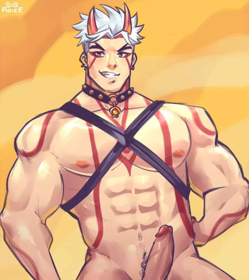 Short Haired Oni Daddy 😩 (artist: Big Roice) (Genshin Impact) posted by FelixBurntThePancake