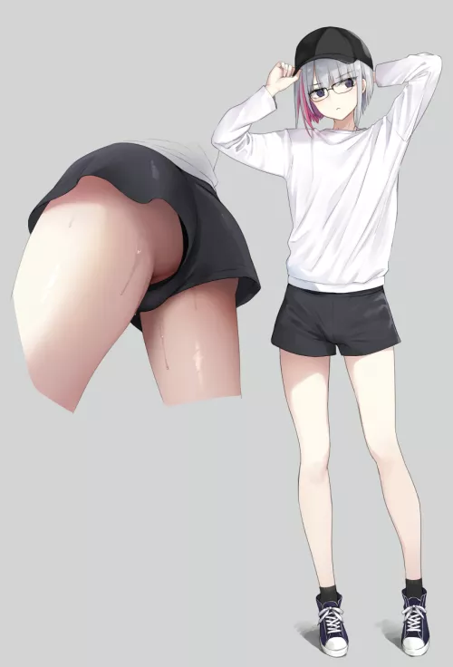 Short shorts are just SO CUTE!!!! Maybe that's why my owners are always horny when I get back from a run? 🤭 (Reina Ueda) by LittleCatPrince