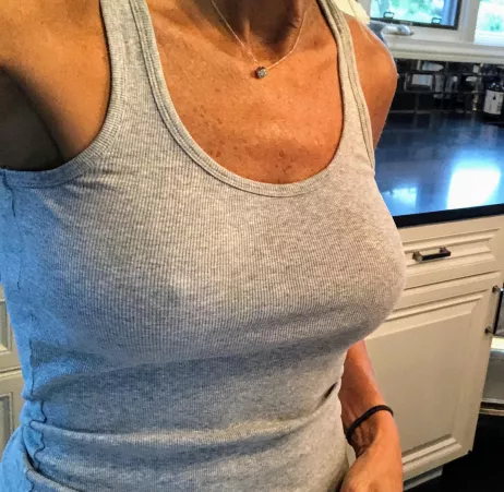 Should 48 y.o. wife and mother of three run errands with out a bra? by rrtwjr