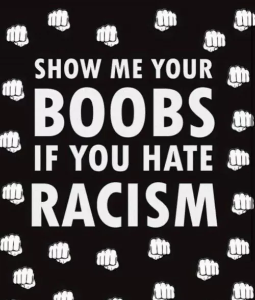 Show me your boobs if u hate racism by bradcoot