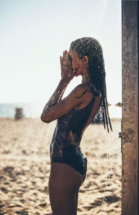 Shower outside by altbubblr