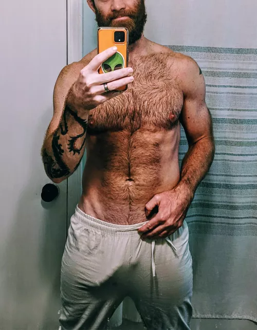 Shower time! Will definitely need some help getting these tight pants off tho...😉 by GNDsHubby