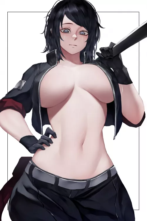 Showing off her sexy tummy by xxnoodlesxx0