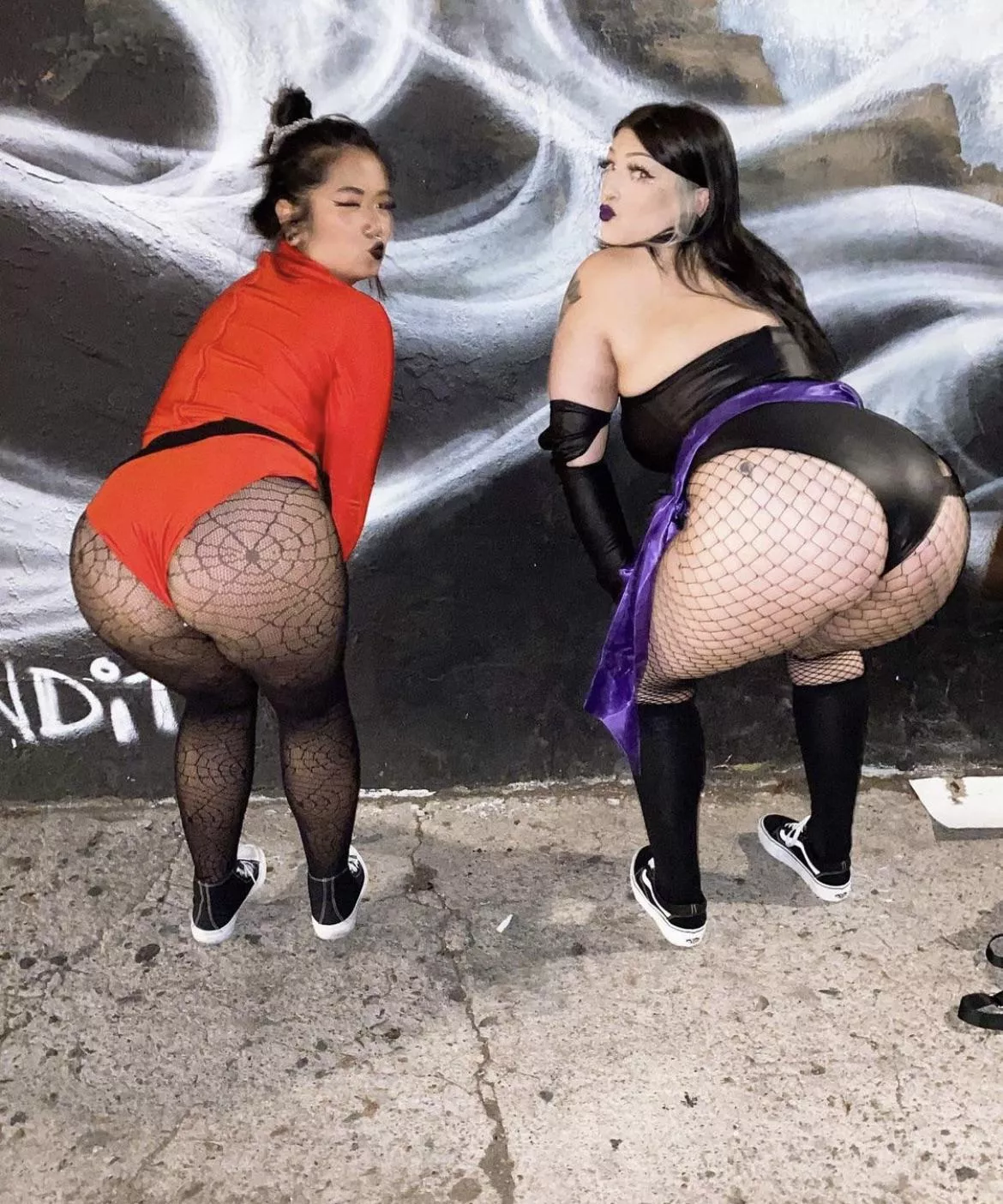 Showing off in fishnets and body suits posted by MrMarvel100