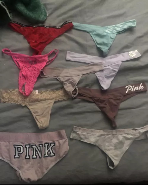 Showing off my collection. Dm me by pantystuffer12