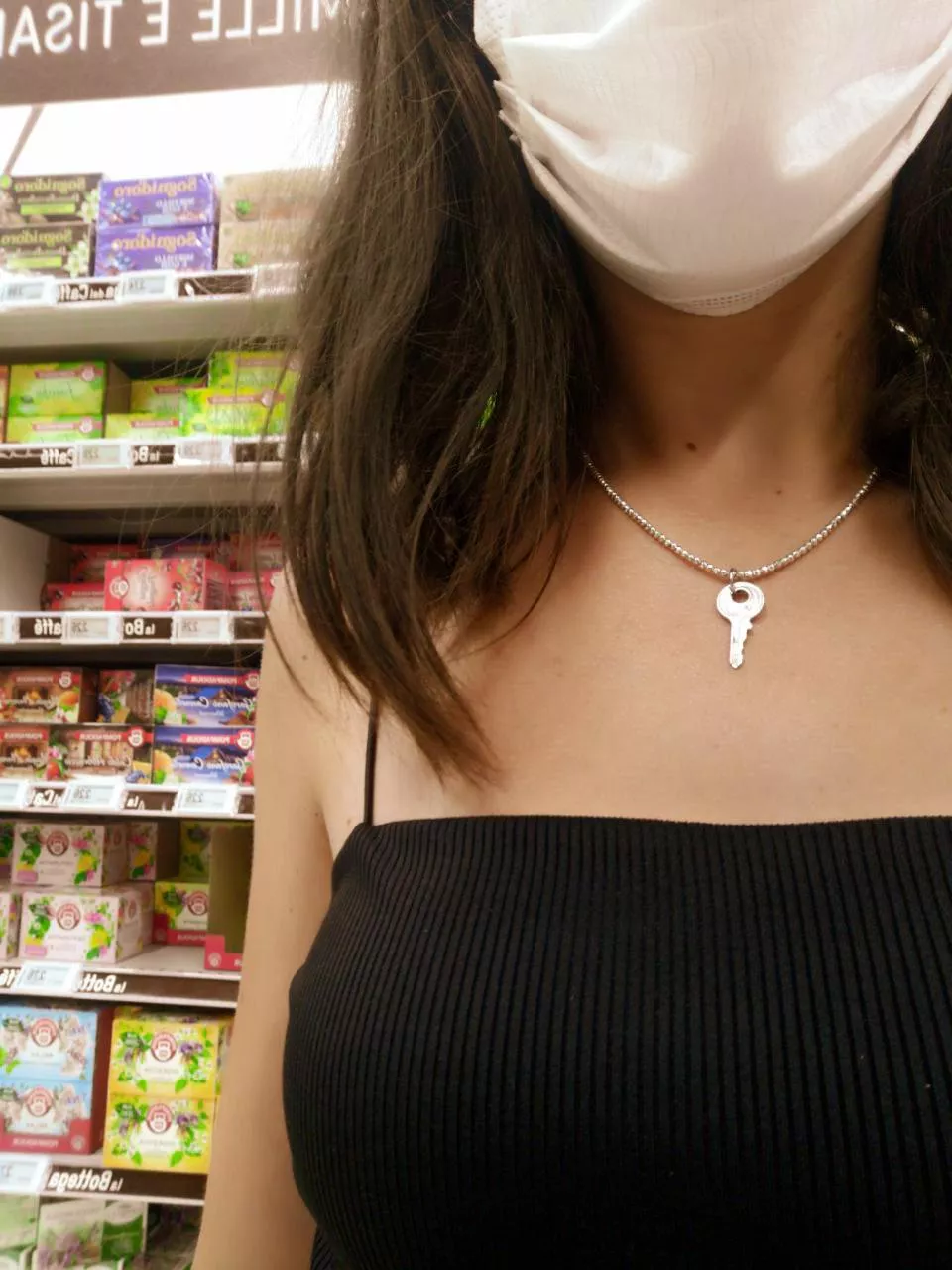 🔒Showing the key of my caged puppy at the mall, who knows if anyone has wondered what the key was for posted by ItalianCouple69