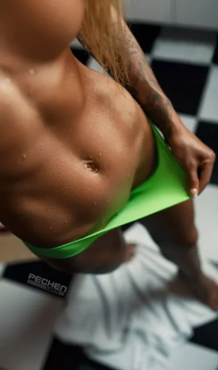 Showing under the bikini bottom by 23snappy