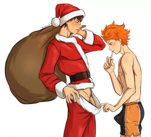 Shoyo Hinata and Santa by JP_Apollyon
