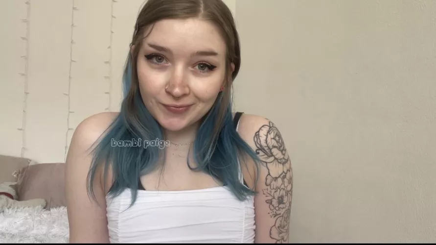 shy lil’ blue haired cutie :p by sleepymoonkitten