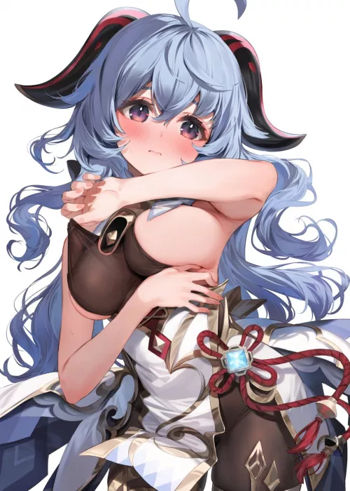 Side boob Ganyu by (parsley_f) [Genshin Impact] by Faoovo