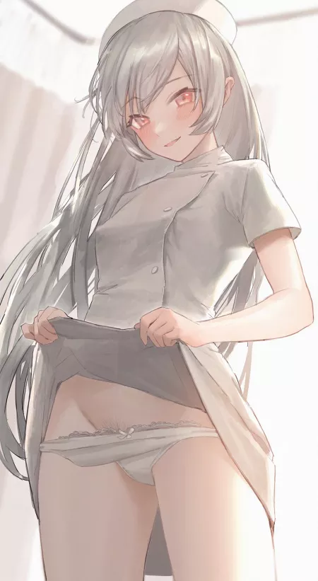 Silver hair nurse [original] by its_CheeChung