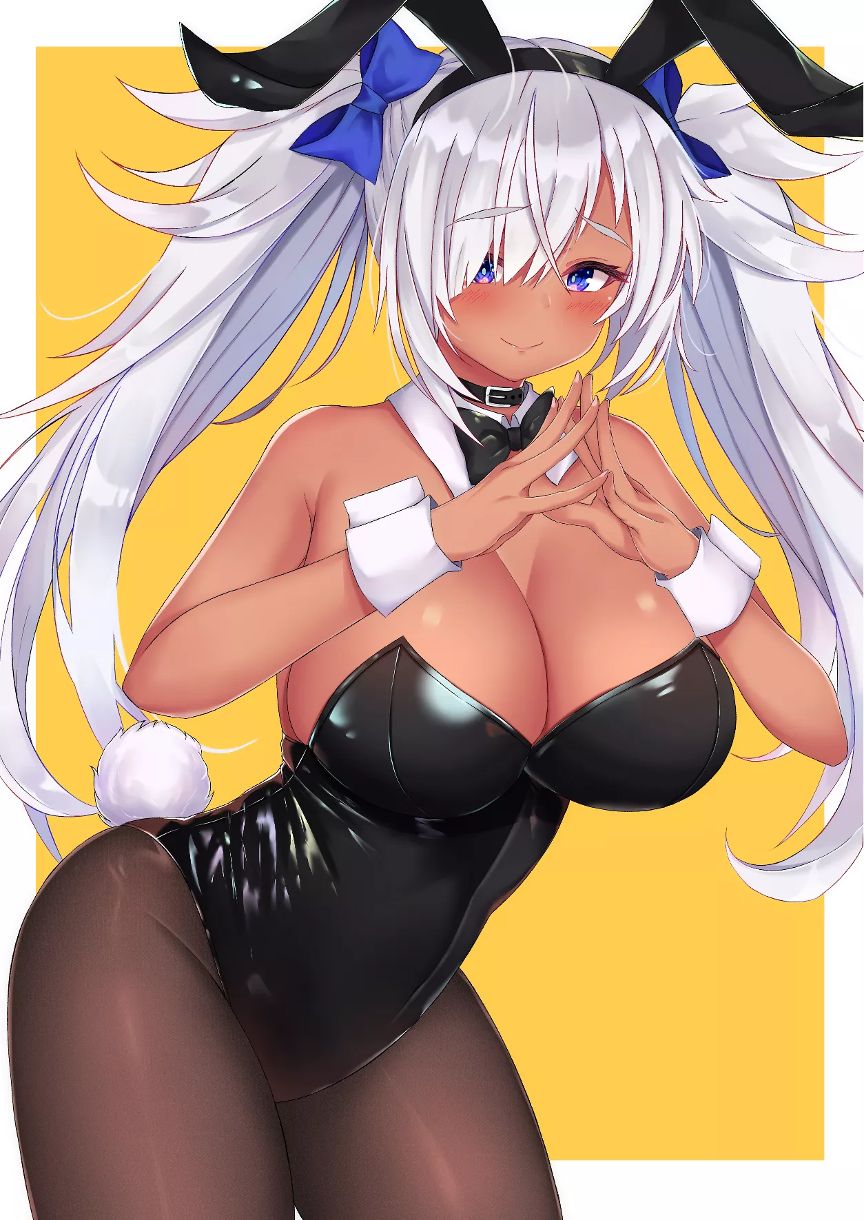 Silver-Haired Brown Bunny Girl (Rokita) [Original] posted by sequence_string
