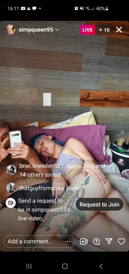 Simpqueen95 on the gram live right now by skaters_cock