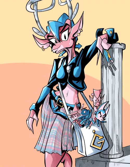 Since I came out as trans yesterday, I thought I would commemorate the occasion by redesigning my 'sona to be more affirming! (OC) by Hot_Dog_Hee_Haw