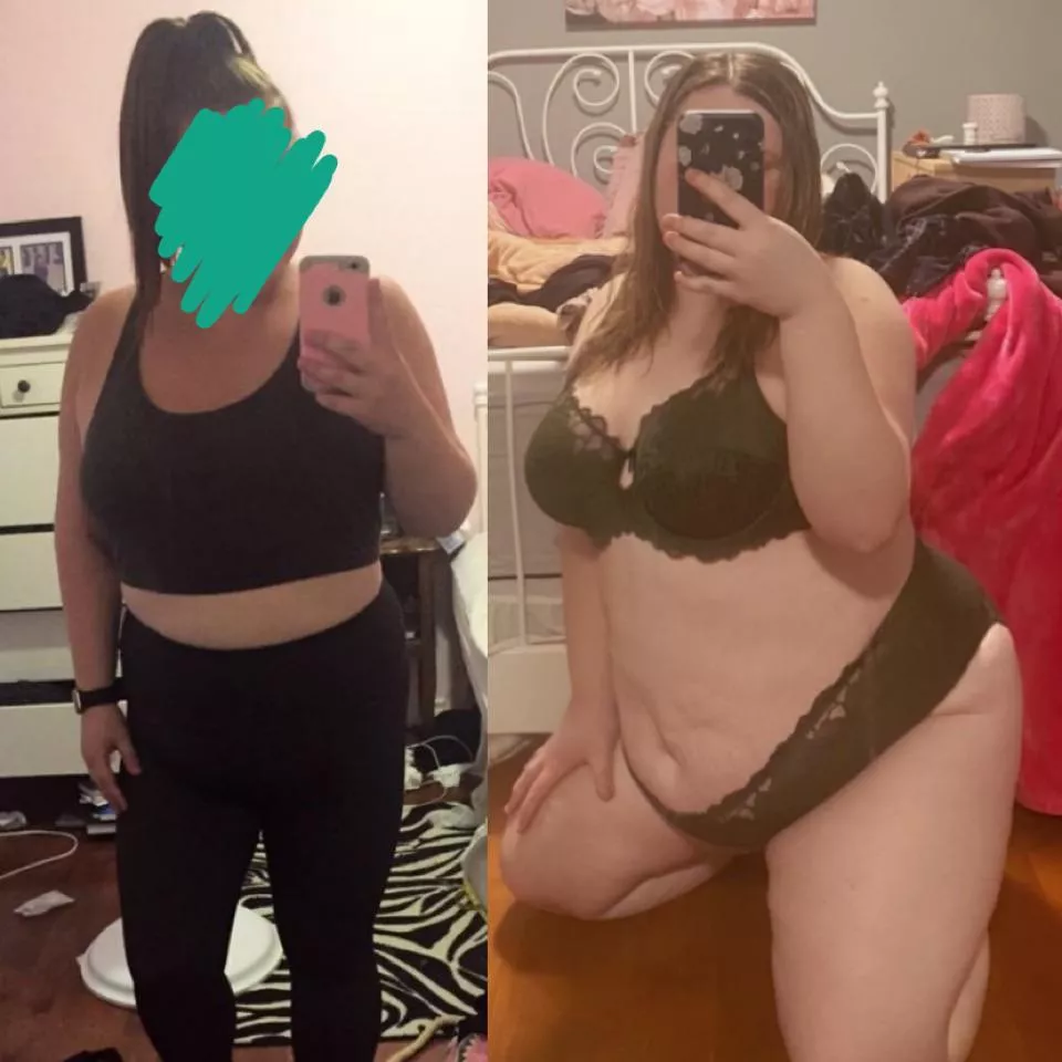 since you guys love the before & after!! (+45 lbs) posted by cluuuv