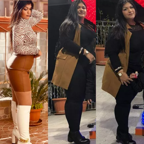 Since you like her so much, here's another comparison of her plumpy body before and after some nice extra meals ended up in her soft big belly by Charge_Leather