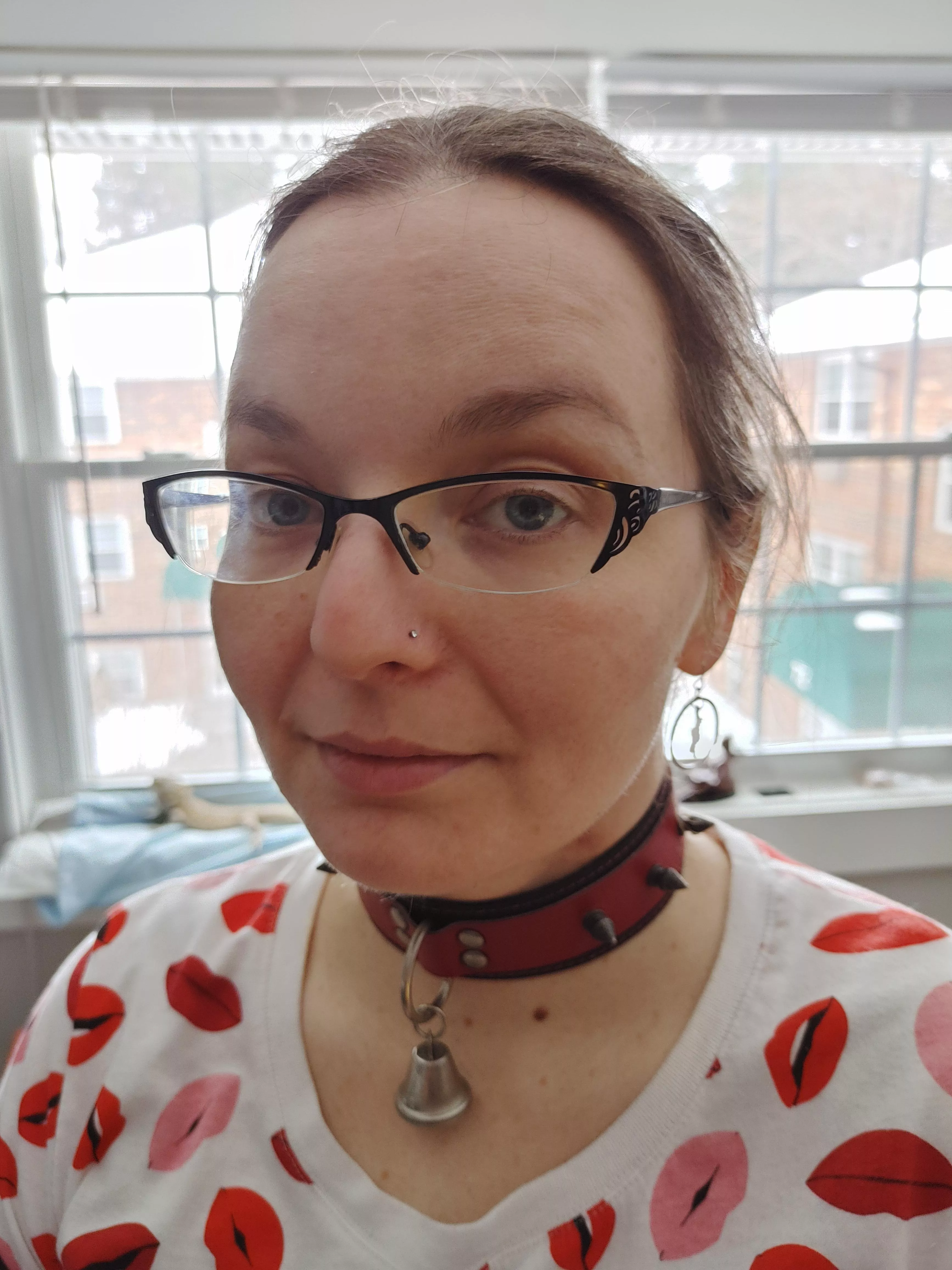 Sir changed out my collar for the day, time to smile while I jingle around 💕🔔 posted by mrsmcmisterface