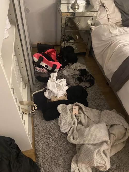 Sis left a lot on her floor by FragrantPark9156