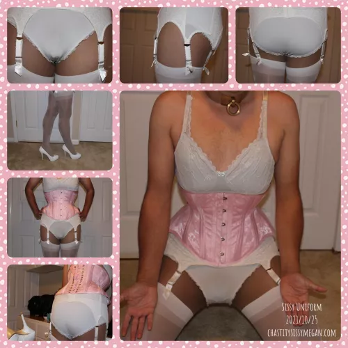 Sissy Uniform and Chastity 10/25/21 by ChastitySissyMegan