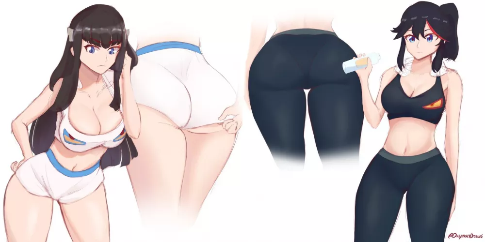 Sisters workin' out (DaymanDraws) by youhavemail12