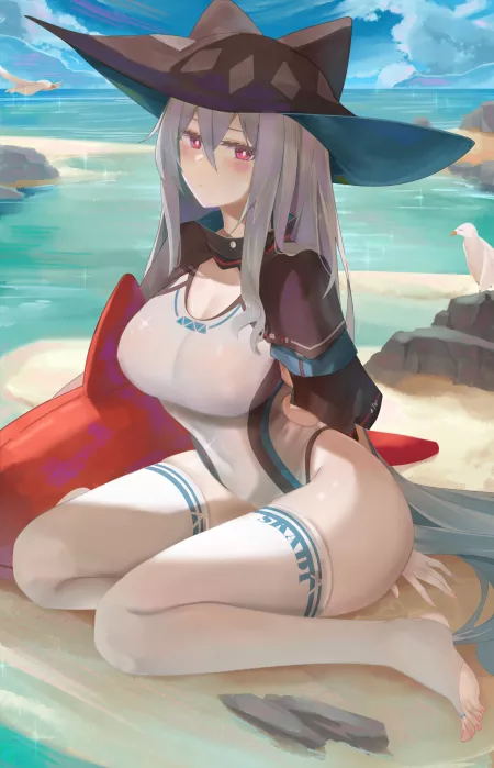 Skadi Beach Day (Ru Zhai) [Arknights] by sequence_string