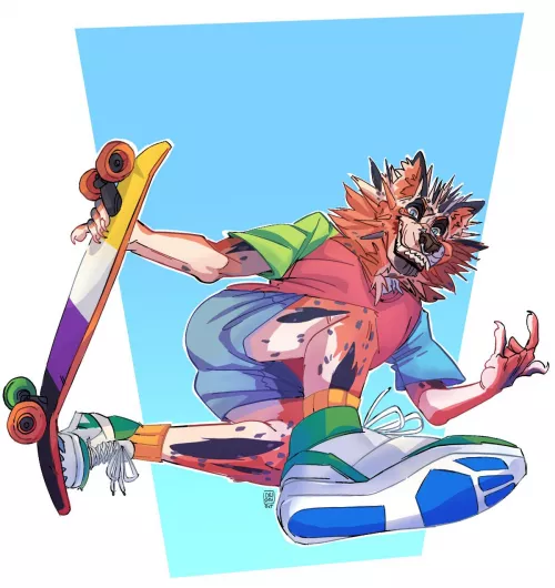skater dog (art by me) by -CIRI