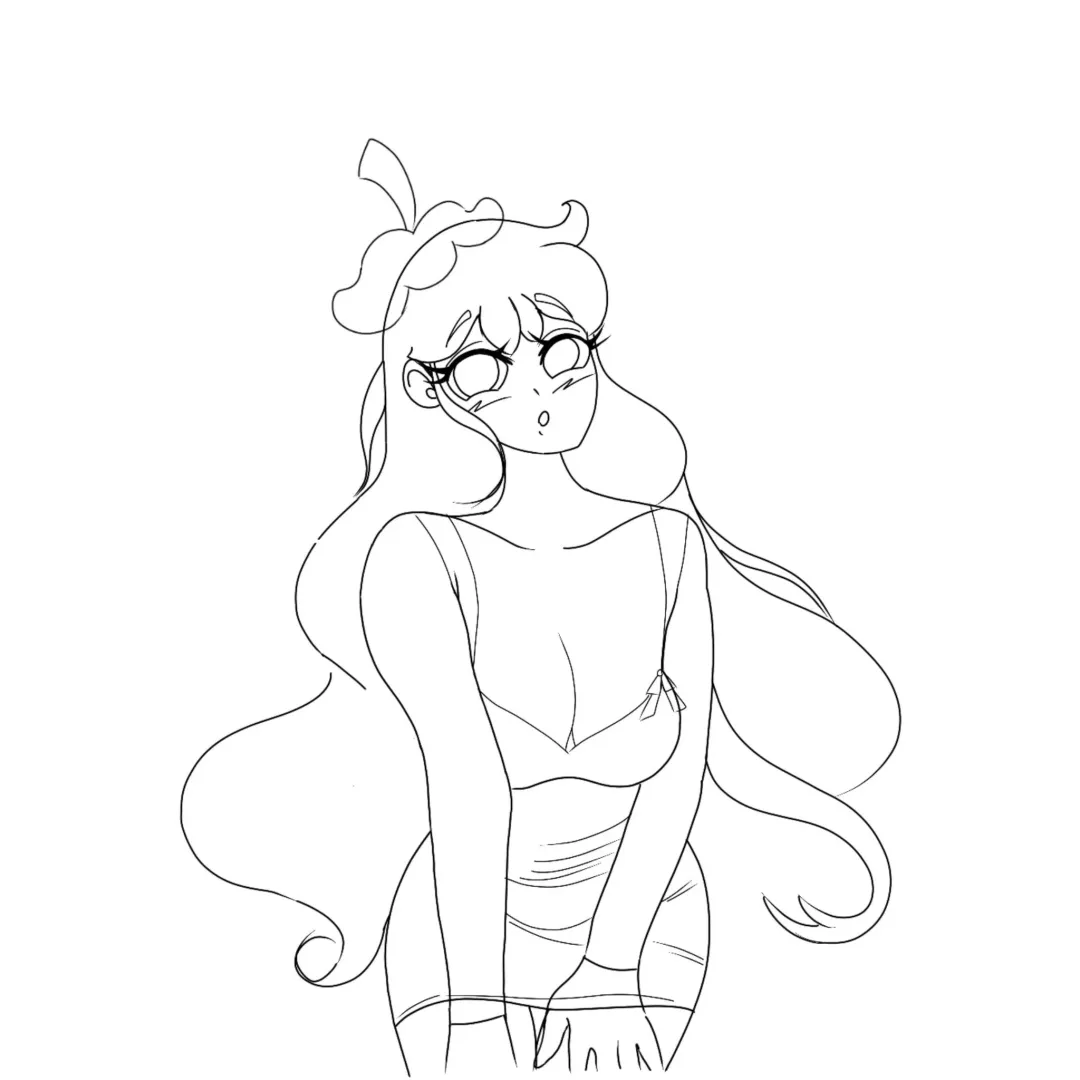 (Sketch) Got any suggestions/changes for this gal? More cleavage? :3 posted by 0w0wO-