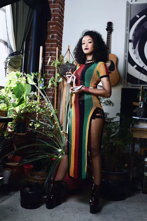 Skin Diamond and her pet snake posted by JustneedssomeSauce