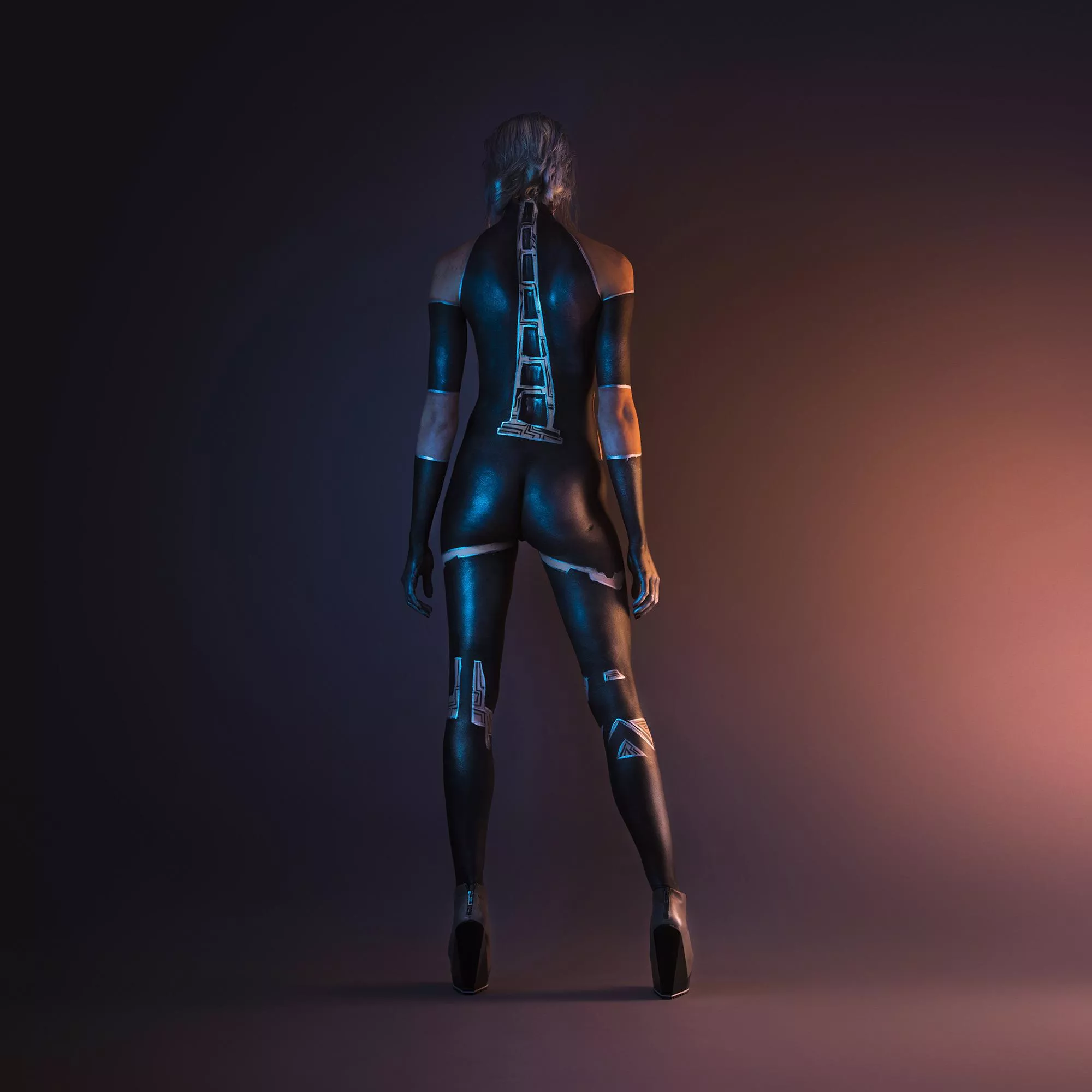 Skin tight suit? Or body paint?? posted by ChazzNoir