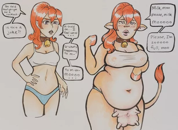 Skinny redhead > fat cow bimbo tf [oc] by Forbidden-Temptation
