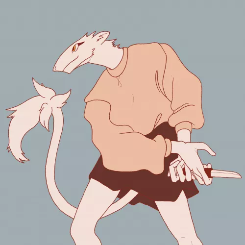 Skinny version of my sona ! by AnnaKik