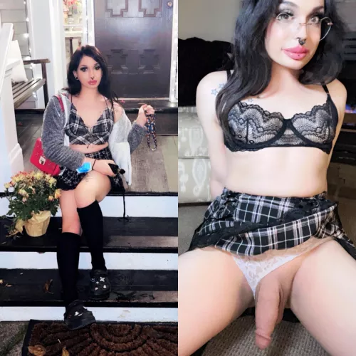 Skirt down or up? 🥺 by 8inchfemboy