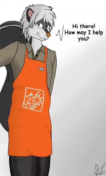 Skunk at work by JFoulke