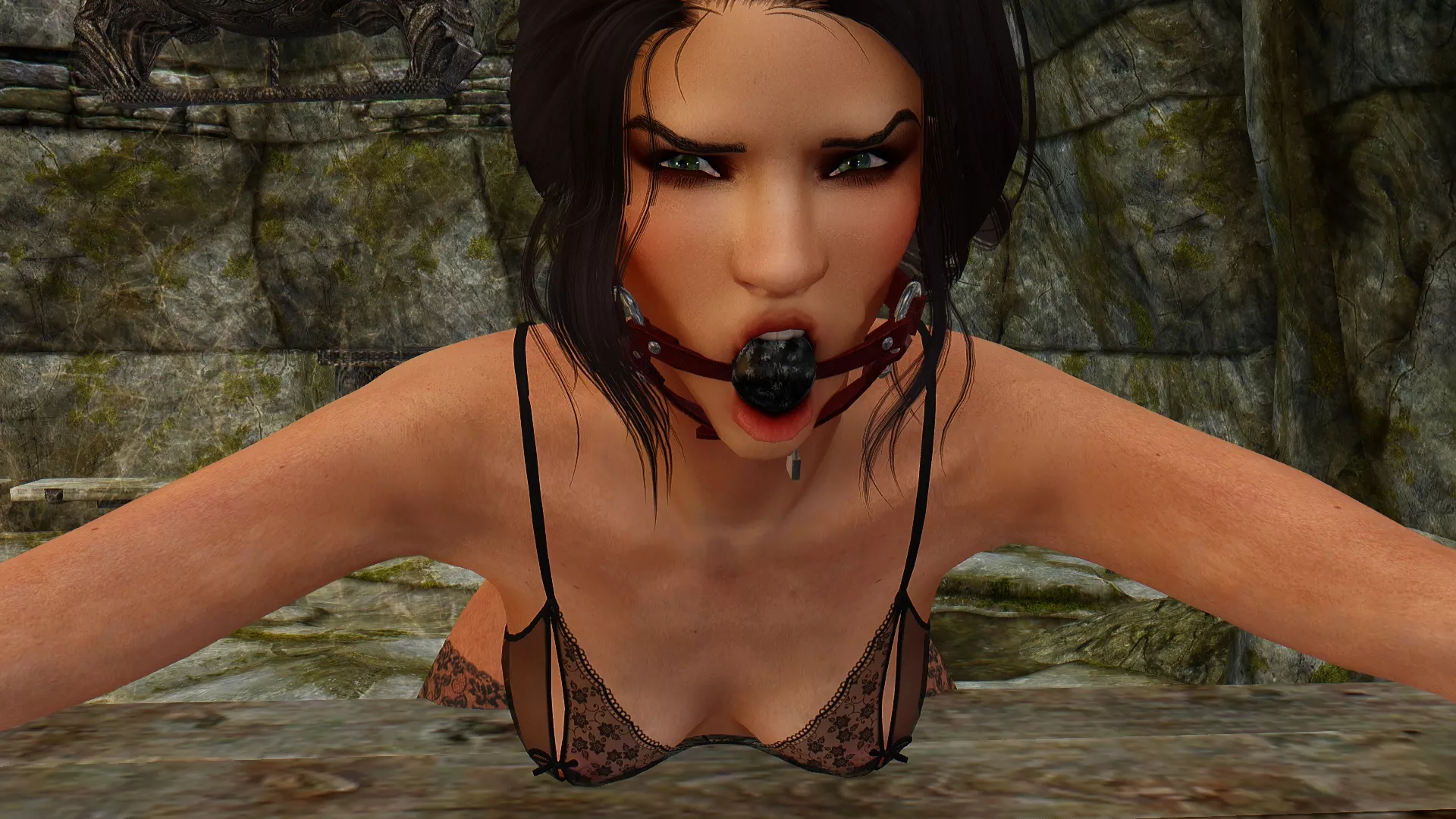 Skyrim - Camilla angrily tied to a table posted by VillageJesus69