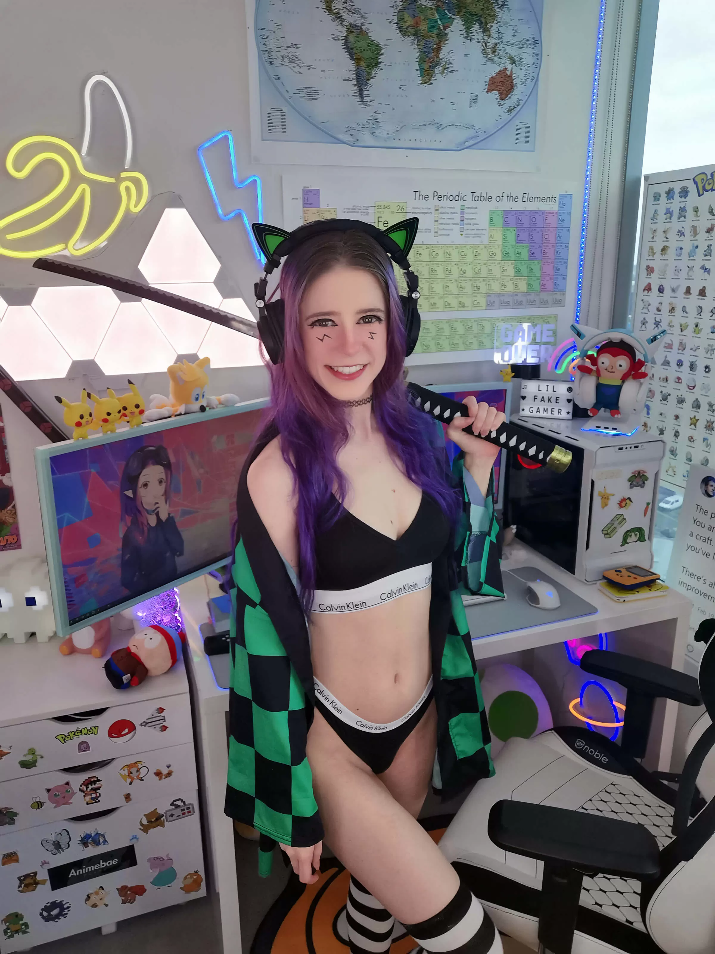 slaying demons in my calvins 💞😍 posted by lilfakegamer