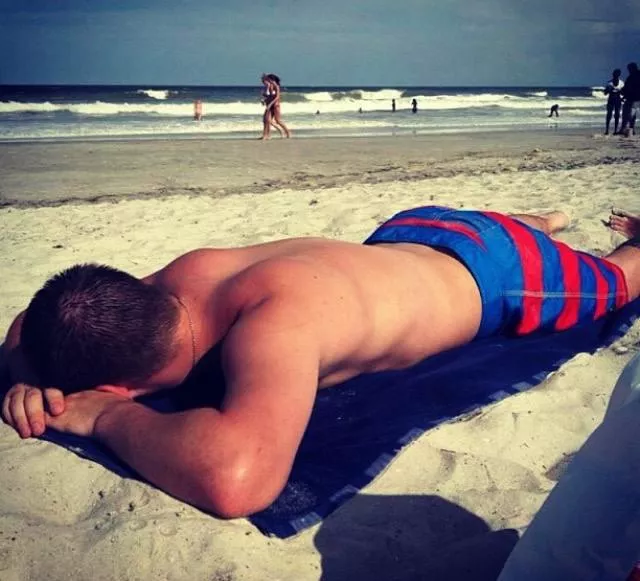 Sleeping Marine on the beach posted by Dhnd88