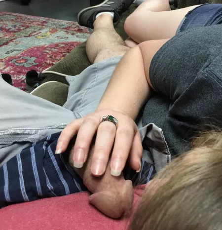 Sleeping with my cock in her hand. by growingmushroom