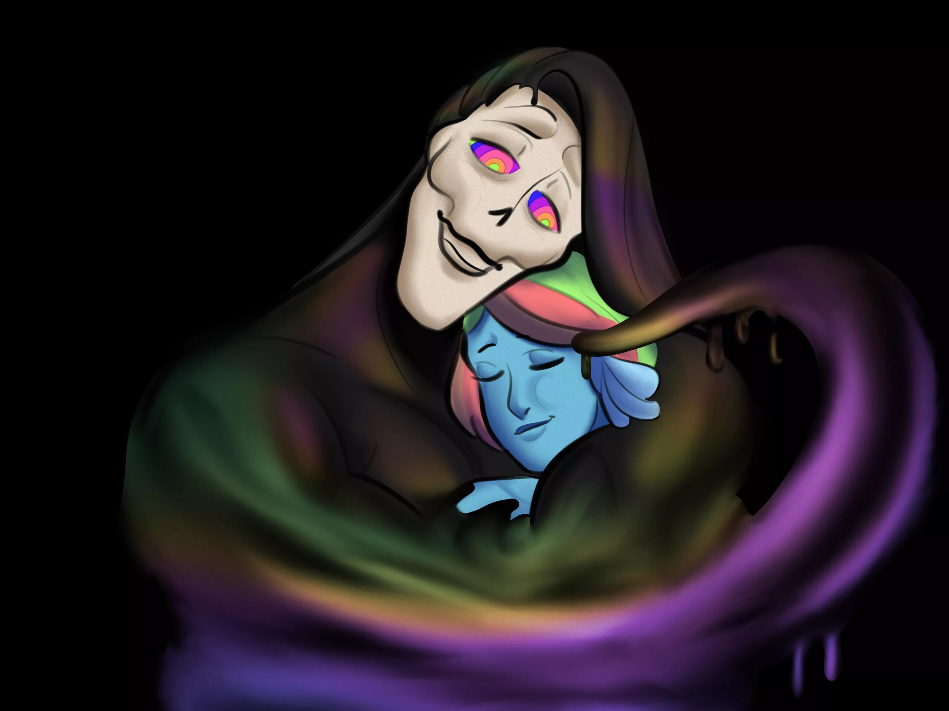 sleepy, slimy tentacles! (male) (female) (slime) posted by louiethequeer