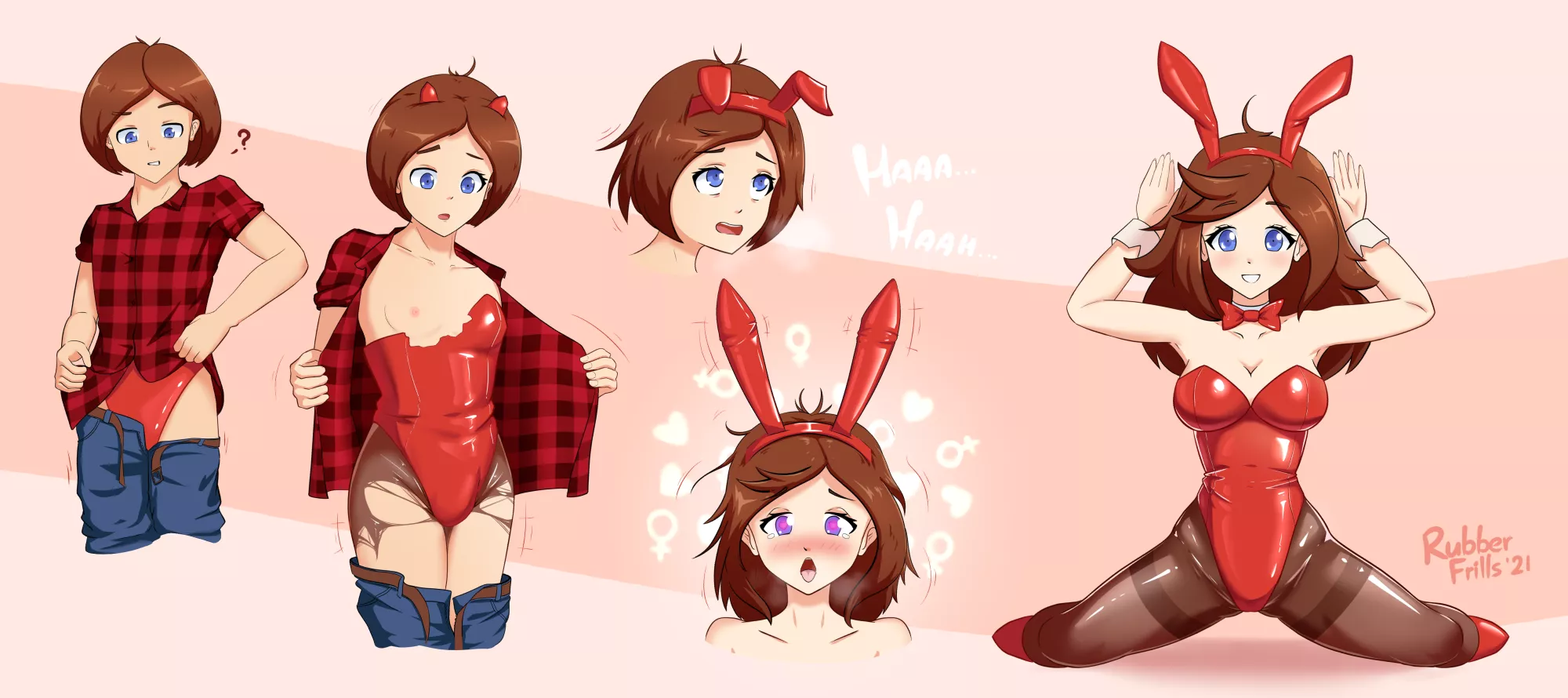 Slemka/Slemka [M Human -> F Human, TGTF] by rubberfrills posted by notmma