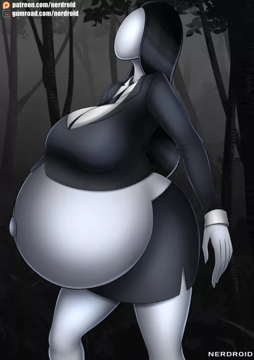 Slenderwoman pregnant - Art by me(NerDroid) by Ner-Droid
