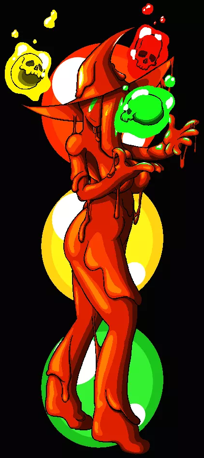 Slime girl pixel art (first time drawing pixel art) posted by Crimsyndevil