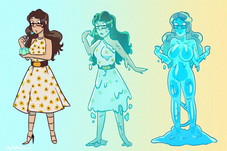 Slime Jello by Inkyfluffdraws (Slime, Monstergirl) by not4myprimary