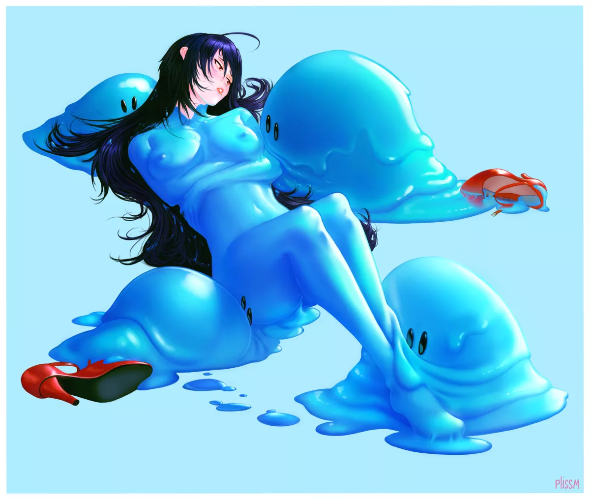 Slimes chilling posted by MonmusuAficionado