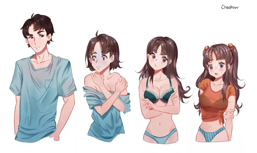 Slouchy to Cutie by Chadtow (MTF/TG) by not4myprimary