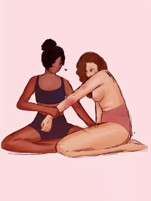 small doodle I did. they’re both enjoying the rope marks <3 by vanilla_daydream