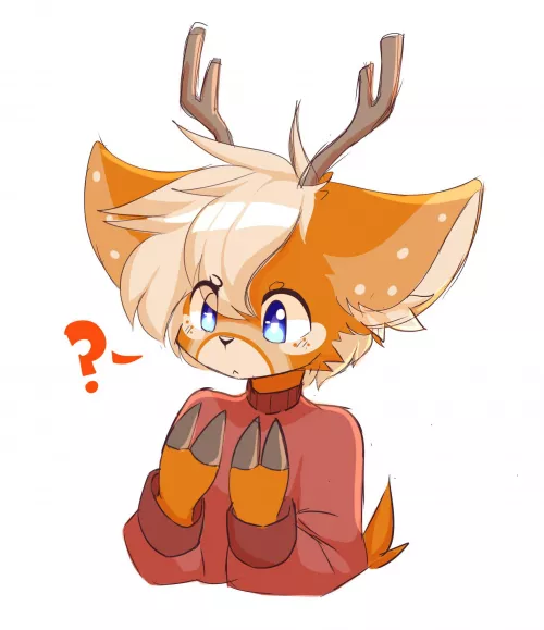 Small little deer (art by me, @arkiuvu on twitter) by Krispei100