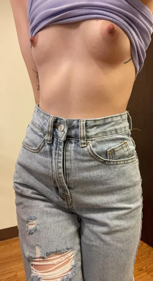 small perky tits for the…win? 🥺💛 by Some-Perspective-905