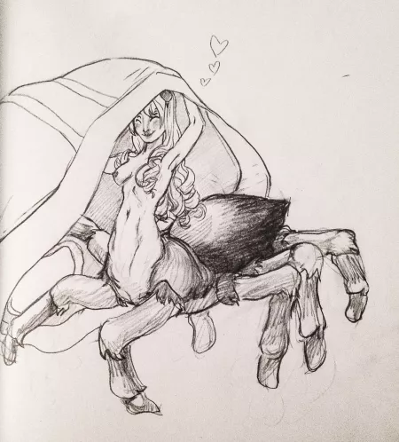 Small satisfied spider stealing....underwear? [from unknown] by The1andonlygogoman64