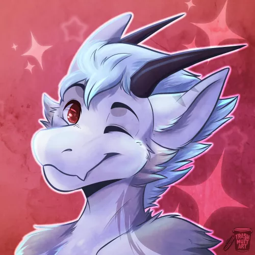 Smiling Dragon ✨ (art by me - TrashmuttArt on Twitter) by trash-mutt